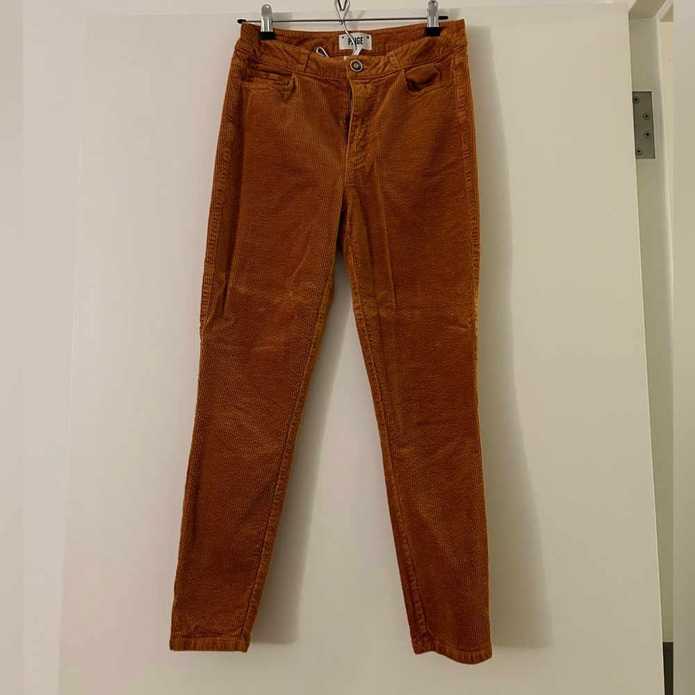 PAIGE/ Anthropologie corduroy pants in cadmium yellow